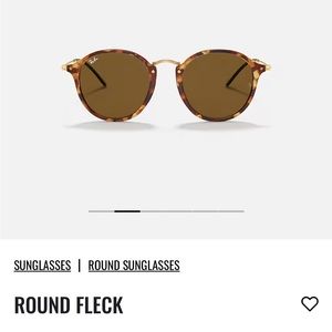 Ray Ban Round Fleck Sunglasses